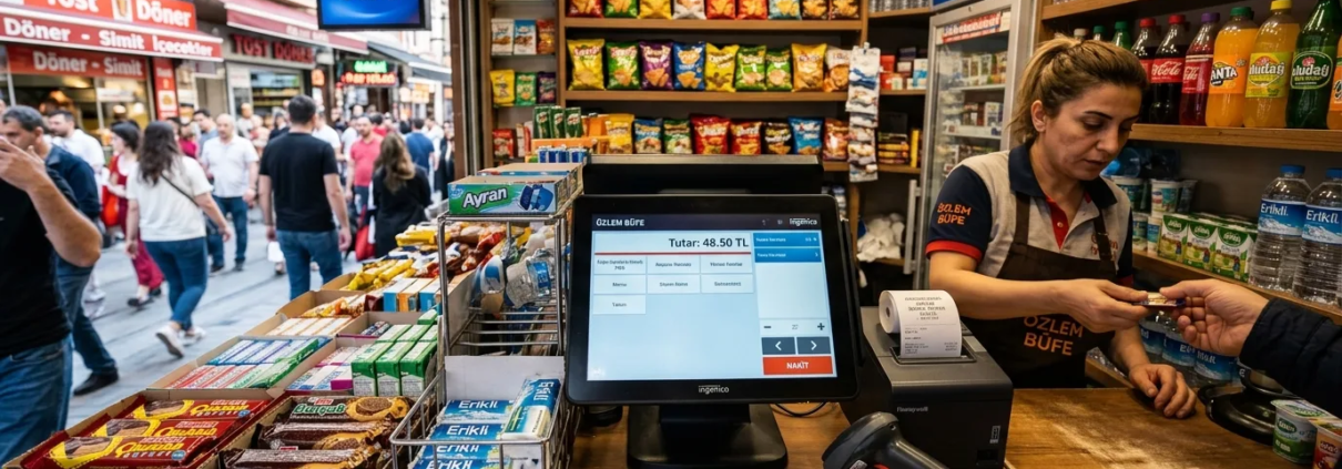Tekel Barkod Programı Büfe takip programı yoğun büfe tezgahında dokunmatik satış ve fiş kesme