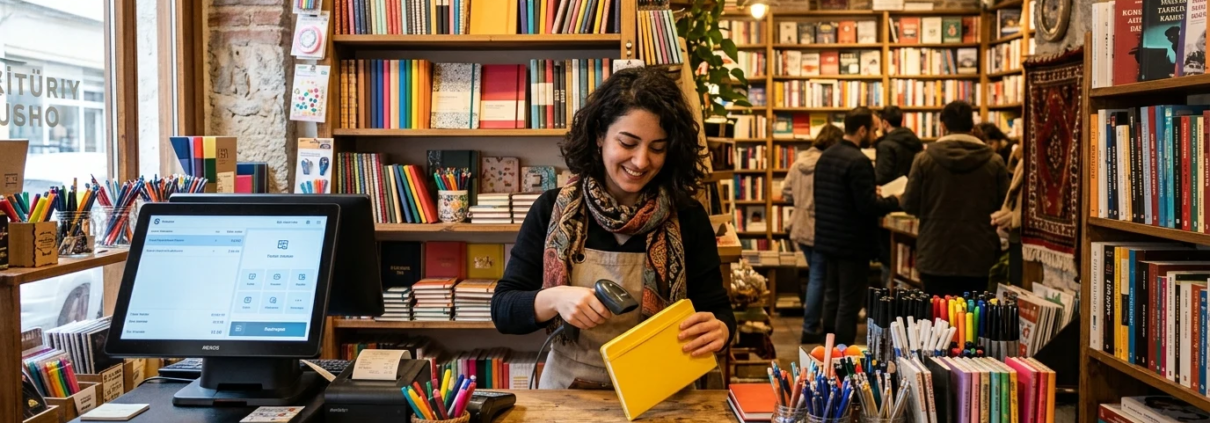 Kırtasiye Barkod Programı Kırtasiye barkod programı; kitap ISBN ve barkodsuz kırtasiye ürünlerini hızlı tuşlarla sepete ekleyerek okul sezonu yoğunluğunu yönetir.