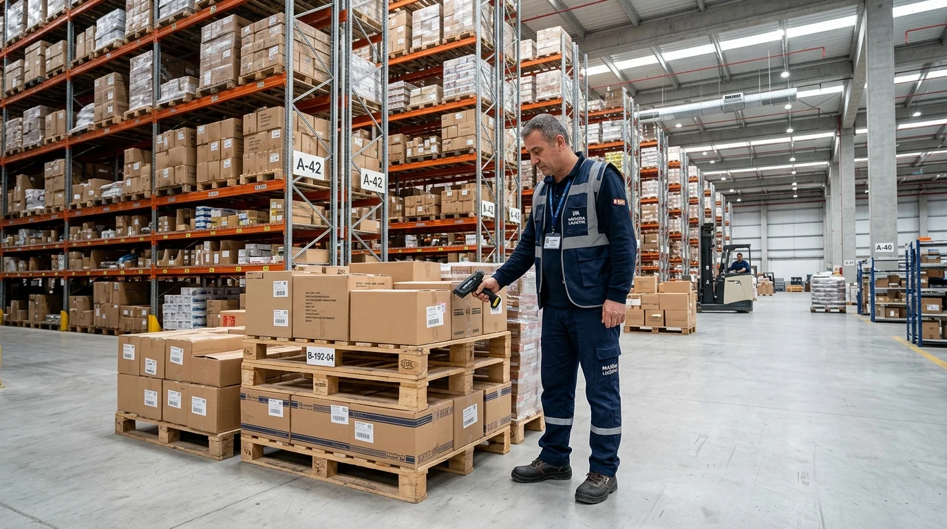 Manisa Stok Takibi Programı Manisa stok takibi programı; sanayi ve toptan ticaret merkezlerinde palet, koli ve hammadde envanterini el terminalleriyle takip eder.