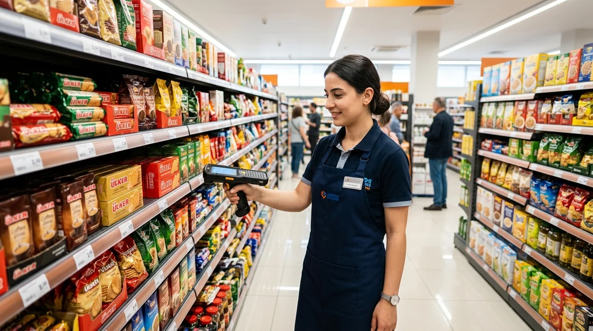Marketim İçin Stok Takibi Market stok takibi; el terminali ile hızlı raf sayımı, son kullanma tarihi takibi ve anlık bulut stok eşitlemesi sağlar.