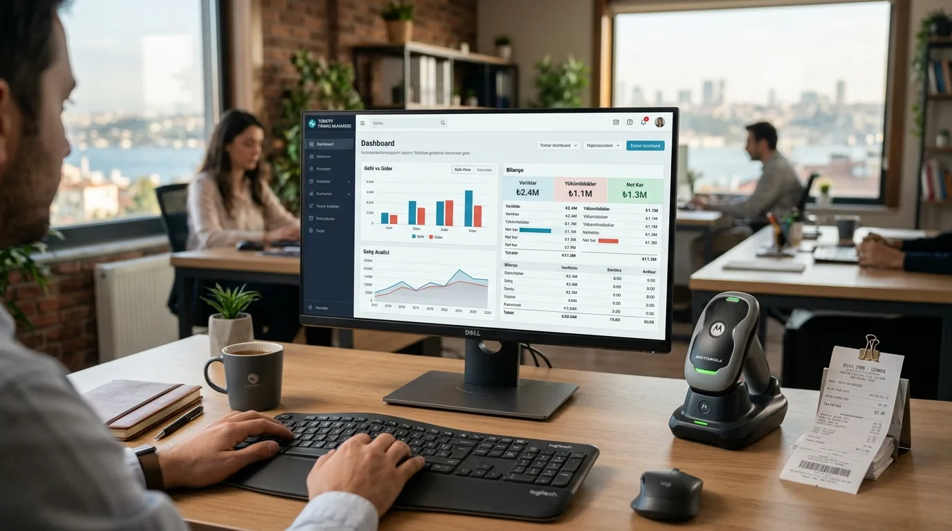 Muhasebe Yazılımları Dokunmatik Kasa ve Finansal Raporlama Ekranı
